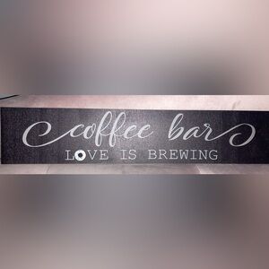 Decorative Coffee Bar Sign - Black and White